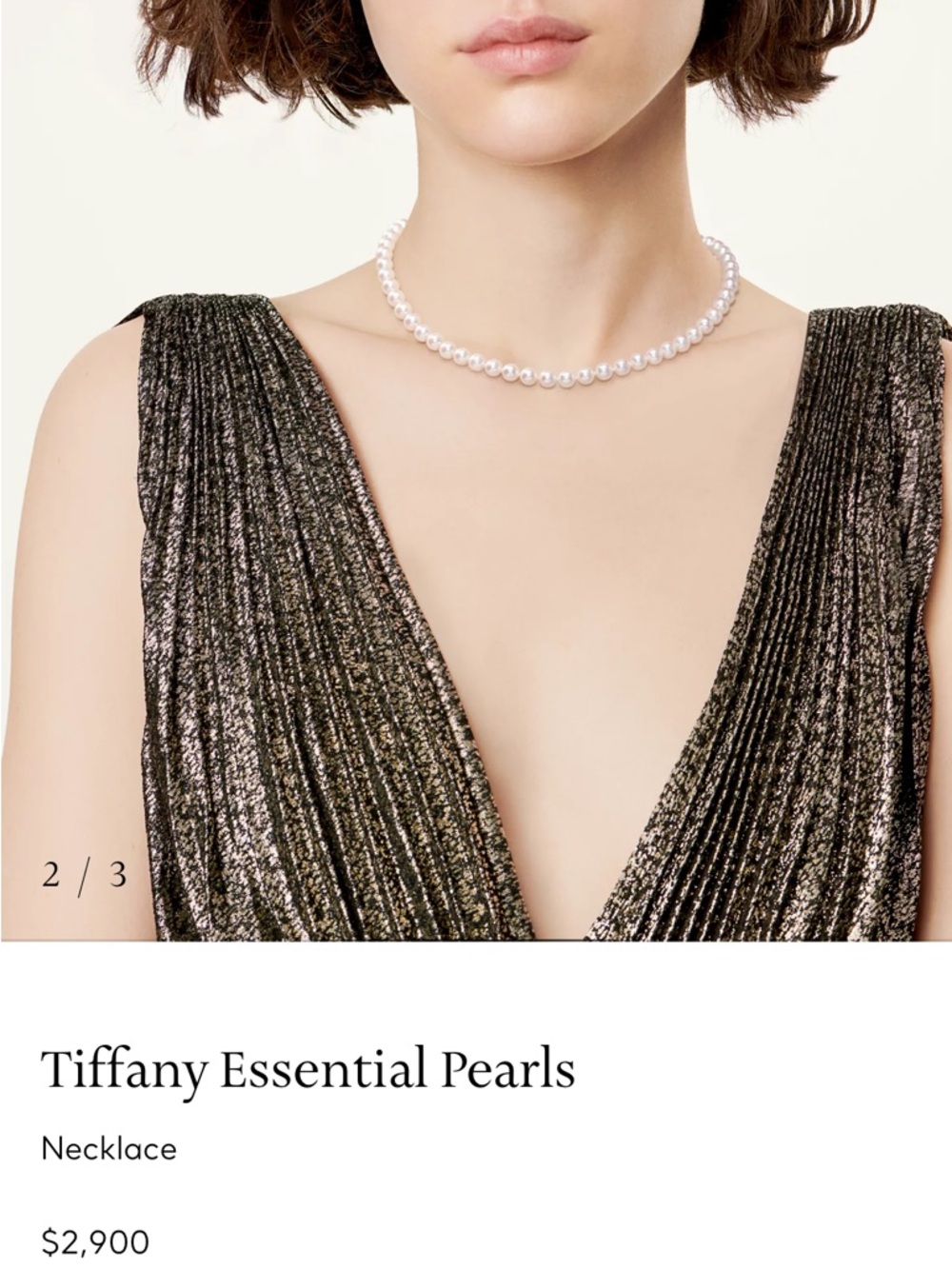 Tiffany & Co. Lustrous White Pearl Choker Necklace